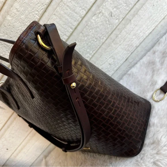 DOONEY & BOURKE Woven XL Lilliana Brown Sorrento Tote Shoulder Bag Satchel - Picture 3 of 12